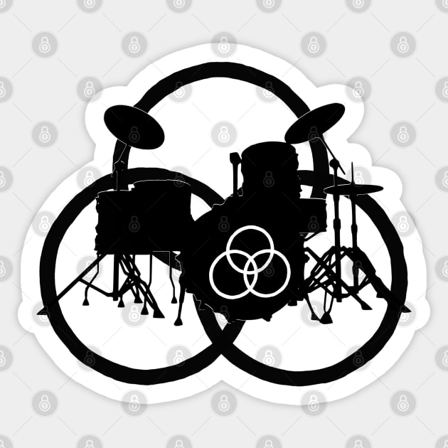 Drums Bonzo Moby Drummer Drumset Drumkit Symbol Gifts For Drummers Sticker by blueversion